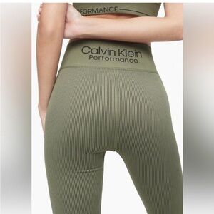 Calvin Klein Sage Green Performance Leggings
